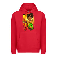 Red Love Juneteenth Premium Hoodie - FaDigitalArtStudio
