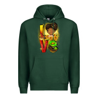 Sports Green Love Juneteenth Premium Hoodie - FaDigitalArtStudio