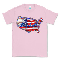 Bubblegum Pink usa flag baseball Classic Tee - BarkalooDesign