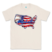 Natural usa flag baseball Classic Tee - BarkalooDesign