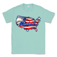 Seafoam usa flag baseball Classic Tee - BarkalooDesign