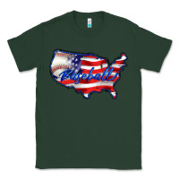 Sports Green usa flag baseball Classic Tee - BarkalooDesign