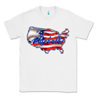 White usa flag baseball Classic Tee - BarkalooDesign