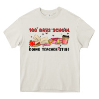 Cream 100 days school Heavy Core Tee - MaliasSmallBusiness