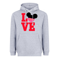 Heather Grey Minnie Mouse Heavyweight Hoodie - CowhideDigitalArt
