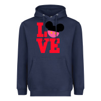 Navy Minnie Mouse Heavyweight Hoodie - CowhideDigitalArt
