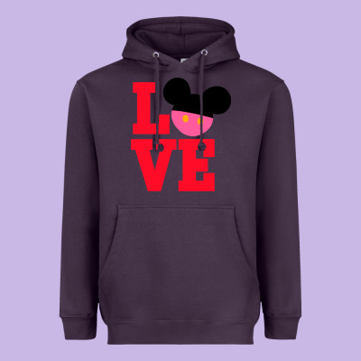 Minnie Mouse Heavyweight Hoodie Designed By Cowhidedigitalart