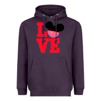 Plum Minnie Mouse Heavyweight Hoodie - CowhideDigitalArt