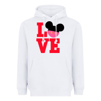 White Minnie Mouse Heavyweight Hoodie - CowhideDigitalArt