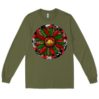 Army Green Sunflower Christmas Long Sleeve Tee - RanaPortraitStore