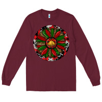 Burgundy Sunflower Christmas Long Sleeve Tee - RanaPortraitStore