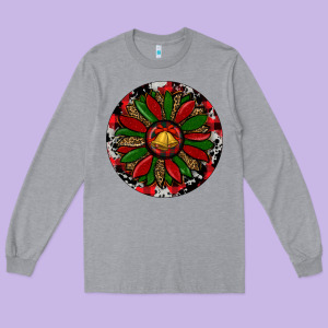 Sunflower Christmas Long Sleeve Tee Designed By Ranaportraitstore