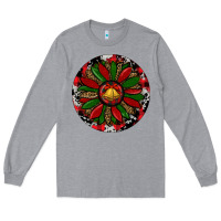 Heather Grey Sunflower Christmas Long Sleeve Tee - RanaPortraitStore