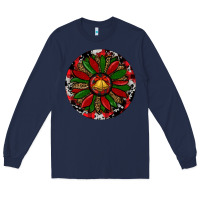 Navy Sunflower Christmas Long Sleeve Tee - RanaPortraitStore
