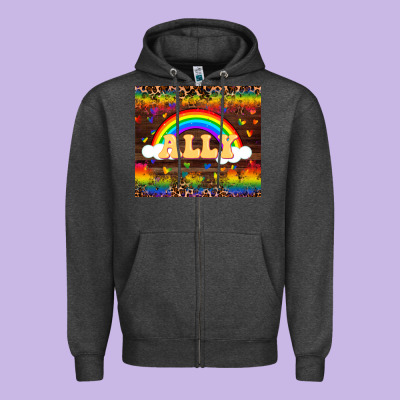 Ally Zipper Hoodie Designed By Fadigitalartstudio