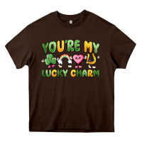Chocolate Brown you're my lucky charm Heavy Core Tee - MaliasSmallBusiness