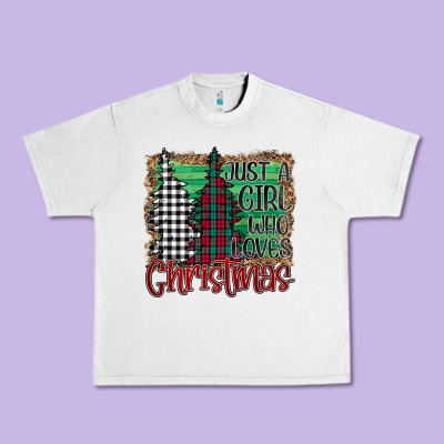 Womens Just A Girl Who Loves Christmas Funny Urban Heavy Tee Designed By Bettercallsaul