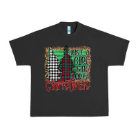 Pigment Black Womens Just a Girl Who Loves Christmas Funny Urban Heavy Tee - Bettercallsaul