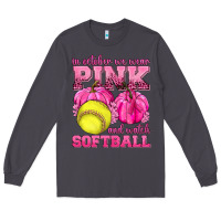 Smoke In October We Wear Pink and Watch Softball Long Sleeve Tee - texasbilliewilder