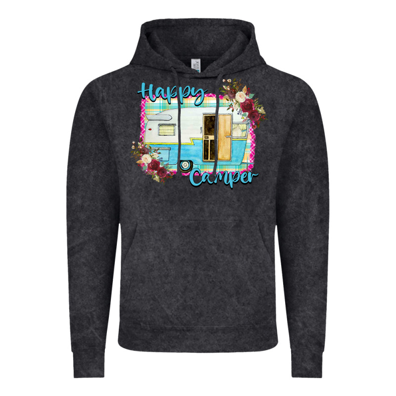 Happy Camper With Flowers Vintage Hoodie by Bettercallsaul | Teevron