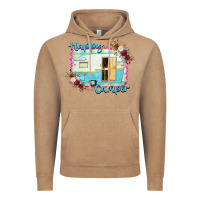 Vintage Coffee Happy Camper With Flowers Vintage Hoodie - Bettercallsaul