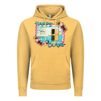 Vintage Mustard Happy Camper With Flowers Vintage Hoodie - Bettercallsaul
