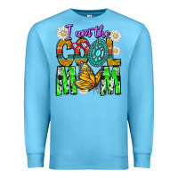 Ocean Blue I'm The Cool Mom Premium Sweatshirt - CowhideDigitalArt
