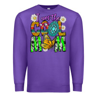 Purple I'm The Cool Mom Premium Sweatshirt - CowhideDigitalArt