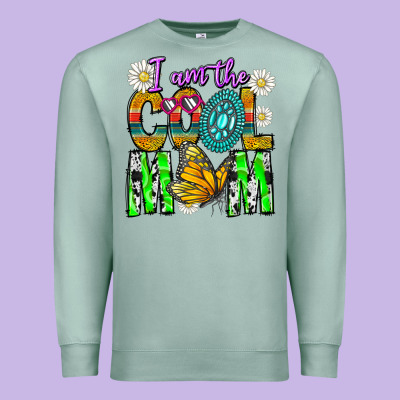 I'm The Cool Mom Premium Sweatshirt Designed By Cowhidedigitalart