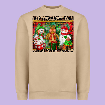 Christmas Snowman Polar Bear Reindeer Heavyweight Sweatshirt Designed By Cowgirlartshop