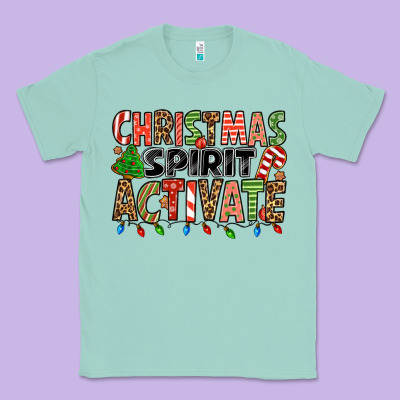 Christmas Spirit Activate Classic Tee Designed By Jasminsmagicworld
