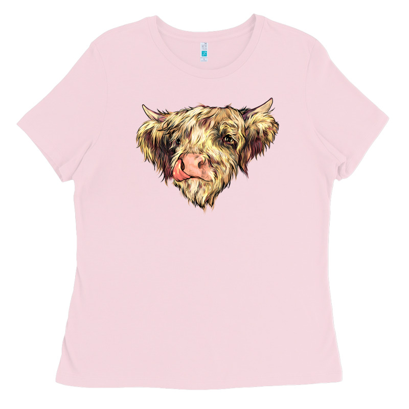 Scottish Cow Ladies Tee by NancyCooperArtShop | Teevron