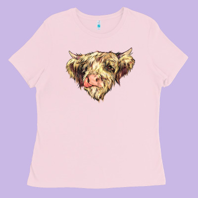 Scottish Cow Ladies Tee Designed By Nancycooperartshop