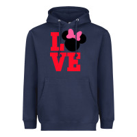 Navy Minnie Mouse Heavyweight Hoodie - CowhideDigitalArt