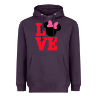 Plum Minnie Mouse Heavyweight Hoodie - CowhideDigitalArt
