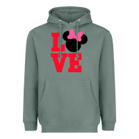 Sage Minnie Mouse Heavyweight Hoodie - CowhideDigitalArt