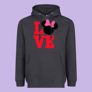 Minnie Mouse Heavyweight Hoodie Designed By Cowhidedigitalart