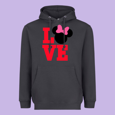 Minnie Mouse Heavyweight Hoodie Designed By Cowhidedigitalart