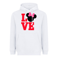 White Minnie Mouse Heavyweight Hoodie - CowhideDigitalArt