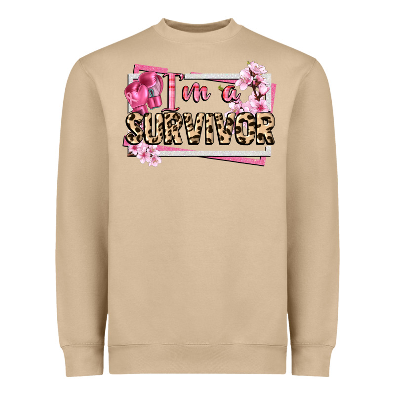 Im A Survivor Cancer Awareness Heavyweight Sweatshirt by CowGirlArtShop | Teevron