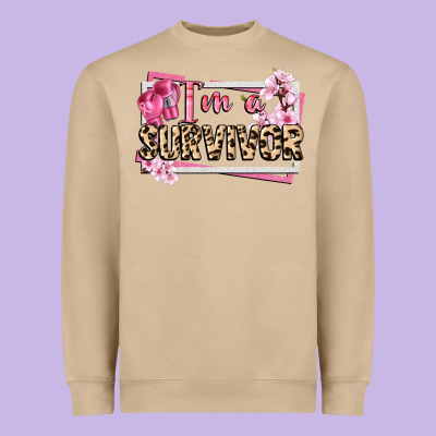 Im A Survivor Cancer Awareness Heavyweight Sweatshirt Designed By Cowgirlartshop