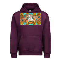 Mauve Wine Goat Family Fall Pumpkins Urban Hoodie - Artiststas