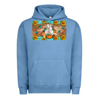 Pigment Pebble Blue Goat Family Fall Pumpkins Urban Hoodie - Artiststas