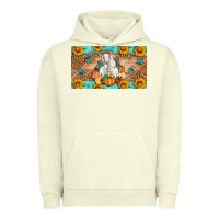 Pigment Pistachio Goat Family Fall Pumpkins Urban Hoodie - Artiststas