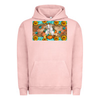 Pigment Salmon Goat Family Fall Pumpkins Urban Hoodie - Artiststas