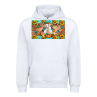 White Goat Family Fall Pumpkins Urban Hoodie - Artiststas