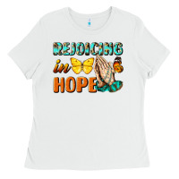 White rejoicing in hope Ladies Tee - NancyCooperArtShop