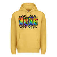 Antique Gold Love pride Premium Hoodie - FaDigitalArtStudio
