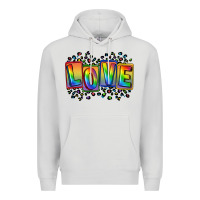 Dove Grey Love pride Premium Hoodie - FaDigitalArtStudio