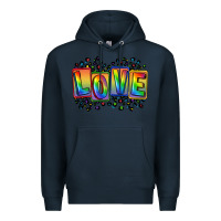 Navy Love pride Premium Hoodie - FaDigitalArtStudio